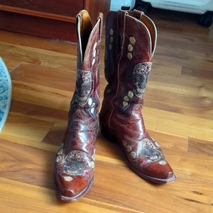 Lucchese 1883 Dia de los Muertos boots 8.5